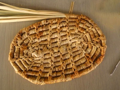 竹皮のコースタ